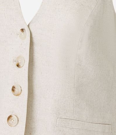 Chaleco Frente única en Viscolino con Bajo V y Botones 6