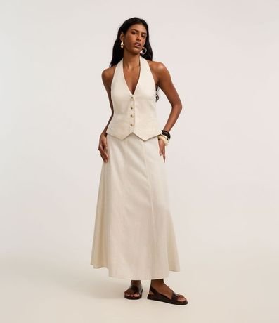 Chaleco Frente única en Viscolino con Bajo V y Botones 2