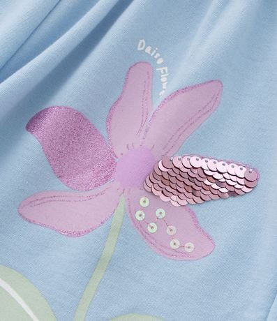 Short Infantil con Bordado Flores en Lentejuelas - Talle 5 a 14 años 6