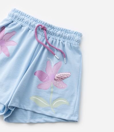 Short Infantil con Bordado Flores en Lentejuelas - Talle 5 a 14 años 7