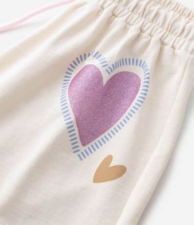 Short Infantil con Bordado Corazones en Lentejuelas - Talle 5 a 14 años 5