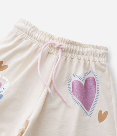 Short Infantil con Bordado Corazones en Lentejuelas - Talle 5 a 14 años 6