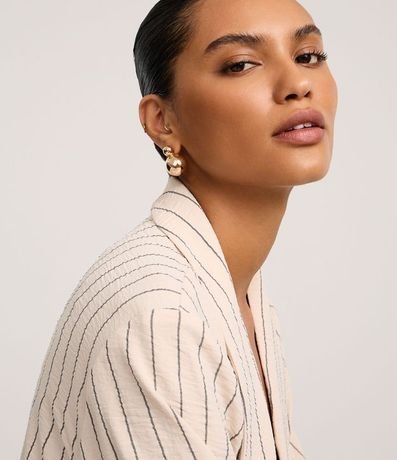 Blazer en Airflow con Rayas Verticales de Hilo Teñido 3