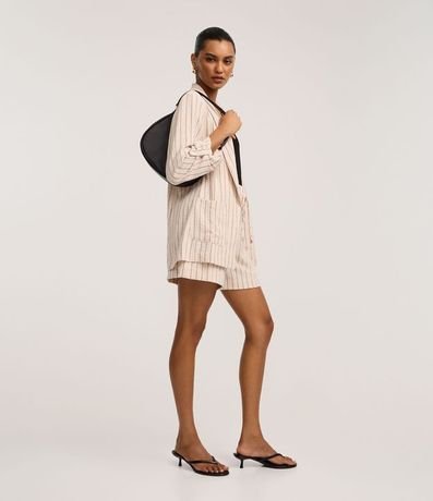 Blazer en Airflow con Rayas Verticales de Hilo Teñido 4