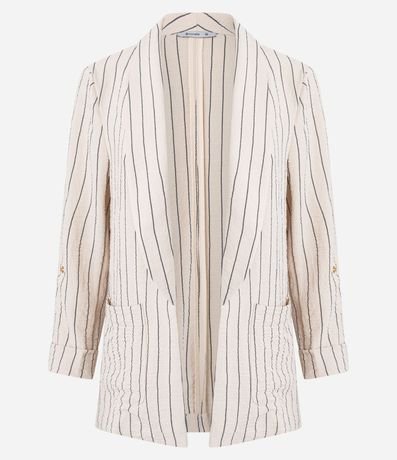 Blazer en Airflow con Rayas Verticales de Hilo Teñido 7