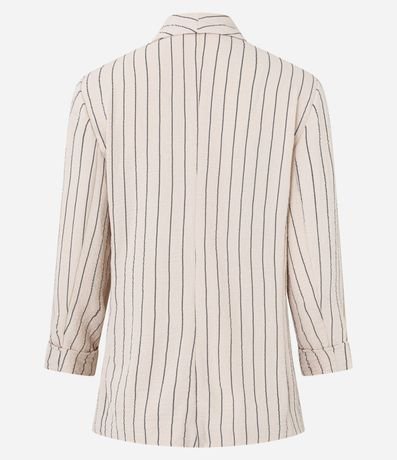 Blazer en Airflow con Rayas Verticales de Hilo Teñido 8