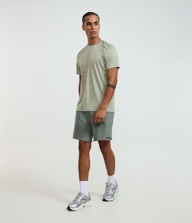 Bermuda Deportiva con Cordón Contrastante y Bolsillo