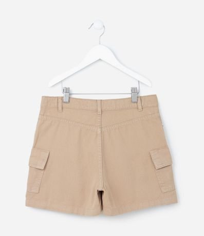 Short Pollera Infantil en Jeans con Cintura Ajustable y Bolsillo Cargo - Talle 5 A 14 años 2