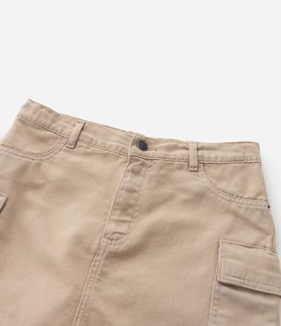 Short Pollera Infantil en Jeans con Cintura Ajustable y Bolsillo Cargo - Talle 5 A 14 años 5