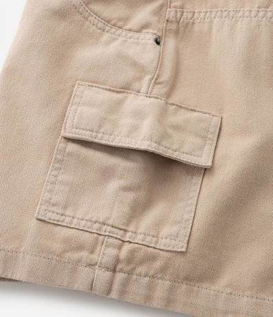 Short Pollera Infantil en Jeans con Cintura Ajustable y Bolsillo Cargo - Talle 5 A 14 años 6