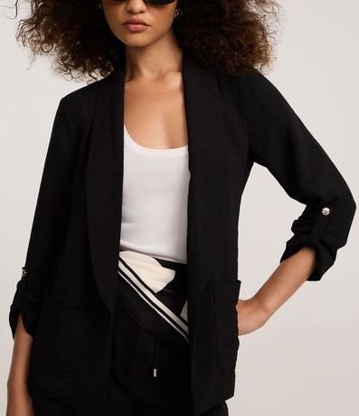 Blazer en Airflow con Cintas y Botones en los Puños 4