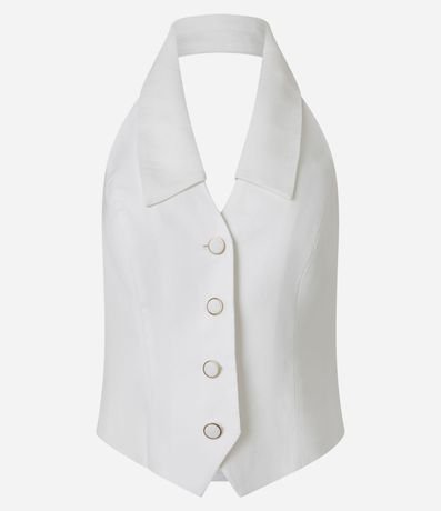 Chaleco Slim Sastre de Frente Única en Viscosa 6