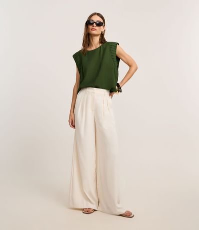 Blusa en Airflow con Recortes en el Hombro 2