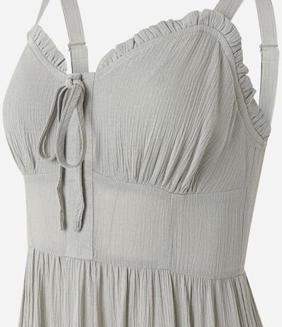 Vestido Largo en Viscosa con Lazo en el Escote Corazón 8