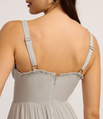 Vestido Largo en Viscosa con Lazo en el Escote Corazón 4