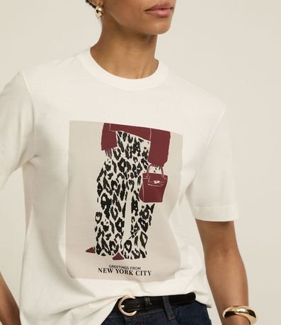 Remera T-Shirt en Algodón con Estampa Look Fashion 3
