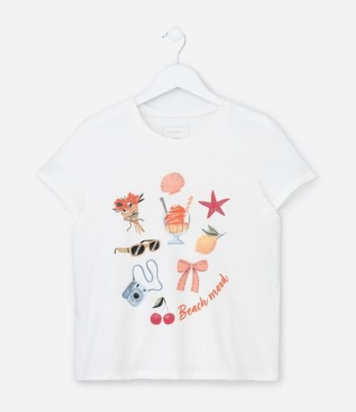Remera Infantil con Estampa Beach Mood - Talle 5 a 14 años