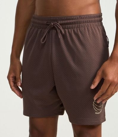 Bermuda Deportiva con Tecnologia Dry y Estampa Localizada Baloncesto 2