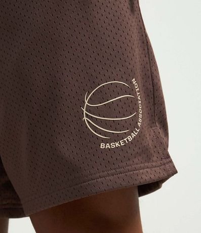 Bermuda Deportiva con Tecnologia Dry y Estampa Localizada Baloncesto 3