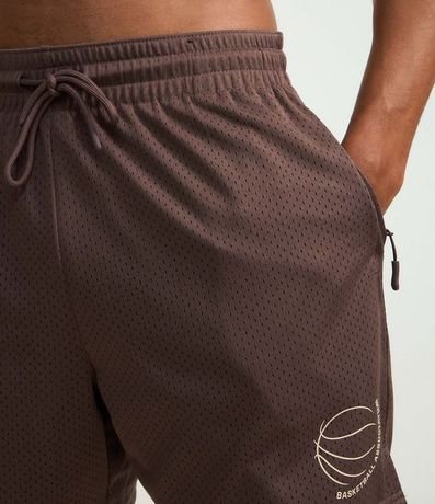 Bermuda Deportiva con Tecnologia Dry y Estampa Localizada Baloncesto 4