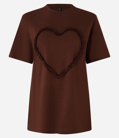 Remera en Algodón con Volado de Corazón 5