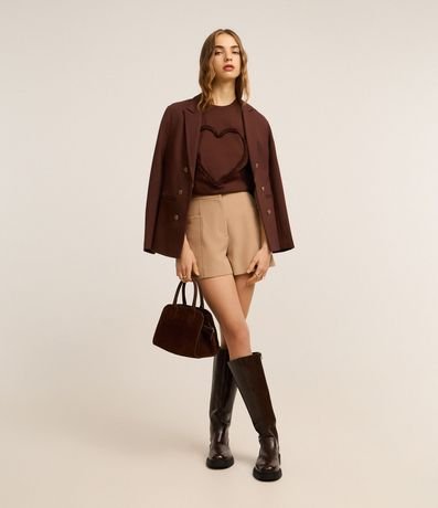 Remera en Algodón con Volado de Corazón 2