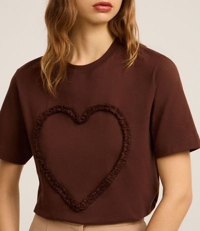 Remera en Algodón con Volado de Corazón 3
