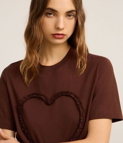 Remera en Algodón con Volado de Corazón 4