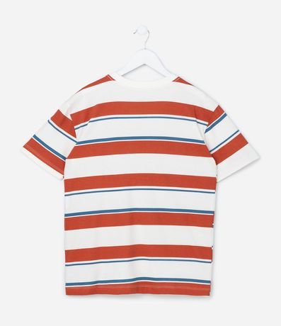 Remera Infantil con Estampa Rayada y Bordado - Talle 5 a 14 años 2