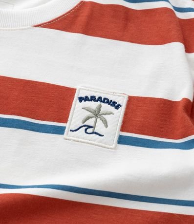 Remera Infantil con Estampa Rayada y Bordado - Talle 5 a 14 años 5