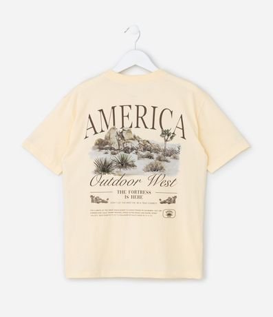 Remera Infantil con Estampa Frente y Espalda América - Talle 5 a 14 años 2