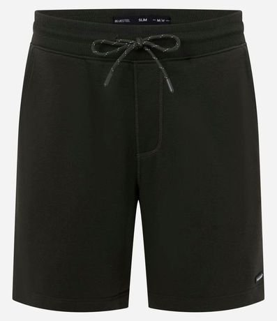 Bermuda Slim en Algodón con Felpa y Bolsillos