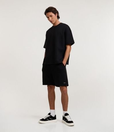 Bermuda Slim en Algodón con Felpa y Bolsillos