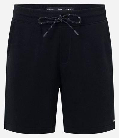 Bermuda Slim en Algodón con Felpa y Bolsillos