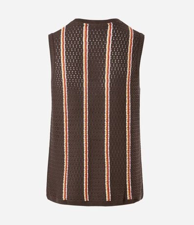 Musculosa en Punto con Estampado Rayada 6