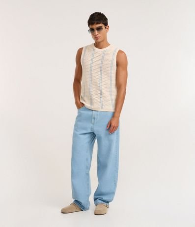 Musculosa en Punto con Estampado Rayada 2