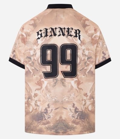 Remera Oversized Sportcore con Estampa Angelical y Lettering 9