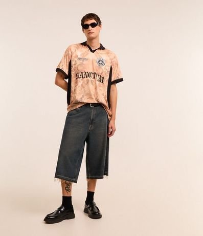 Remera Oversized Sportcore con Estampa Angelical y Lettering 2