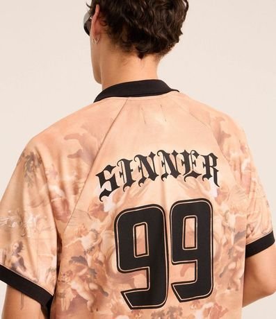 Remera Oversized Sportcore con Estampa Angelical y Lettering 3