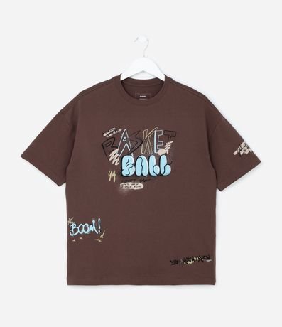 Remera Infantil con Letras Grafiteadas- Talle 5 a 14  Anos 1