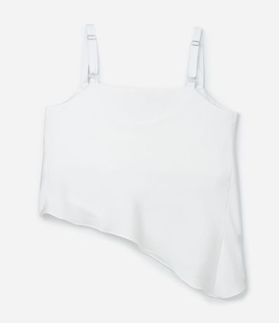 Blusa Satinada con Escote Degagê y Bajo Irregular Curve & Plus Size 6