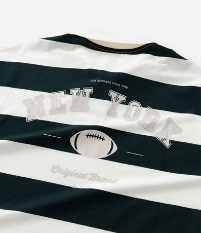 Remera Polo Infantil con Estampa Rayada - Talle 5 a 14 años 4