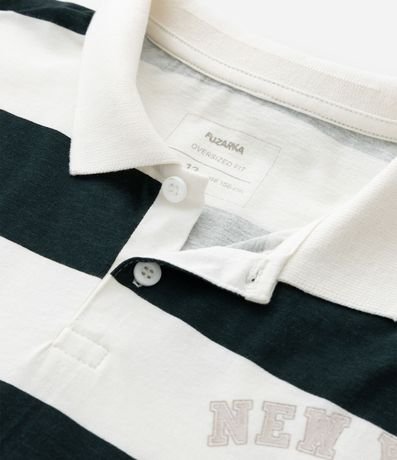 Remera Polo Infantil con Estampa Rayada - Talle 5 a 14 años 5