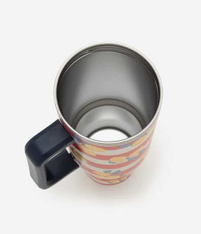 Vaso Térmico con Pajita Reutilizable y Estampa Tropical Rayada 3