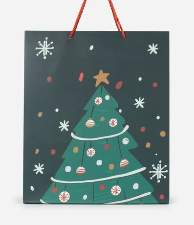 Bolsa de Regalo Mediana con Estampa de Árbol de Navidad 2