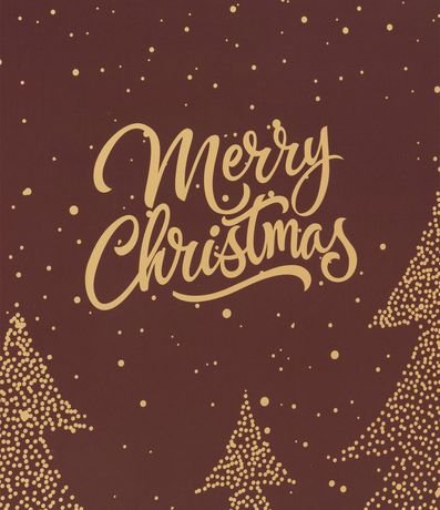 Bolsa de Regalo Mediana con Estampa Árbol de Navidad con Chapado 2