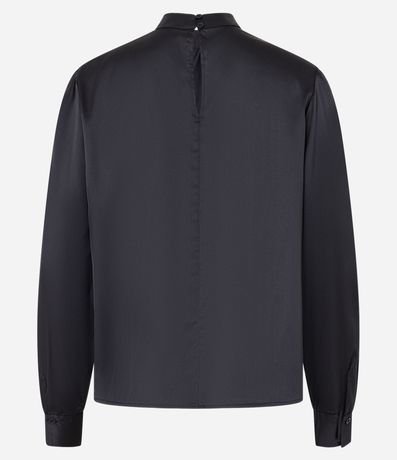 Blusa Satinada con Cuello Padre con Botón en el Puño 3