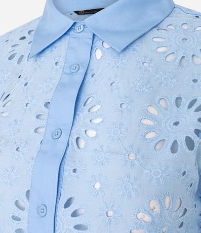 Camisa en Laise con Bordados en los Furos y Bajo Nube 10