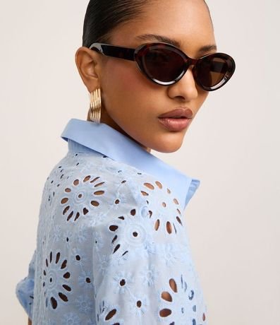 Camisa en Laise con Bordados en los Furos y Bajo Nube 4