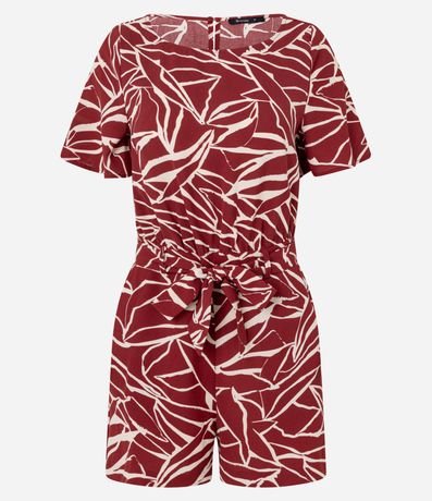 Enterito en Airflow con Lazo y Estampa Abstracta 5